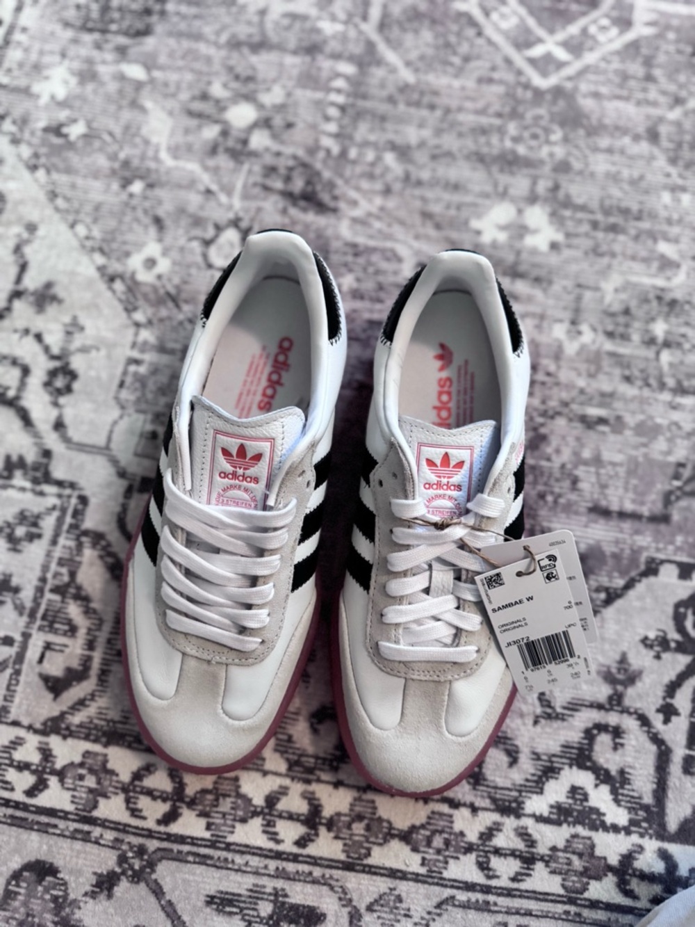 ADIDAS
Women's Adidas Sambae Shoes - Cloud White/Core Black/Semi Coral - Picture 3 of 6